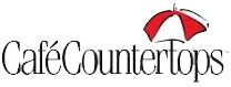 CafeCountertops logo with red and white umbrella.