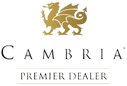 Cambria logo with gold dragon above