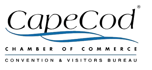 Cape Cod Chamber of Commerce logo with text: Cape Cod, Chamber of Commerce, Convention & Visitors Bureau.
