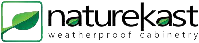 Naturekast logo with a green leaf and the words
