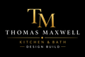 Thomas Maxwell Kitchen & Bath logo in gold/white text on a black background.