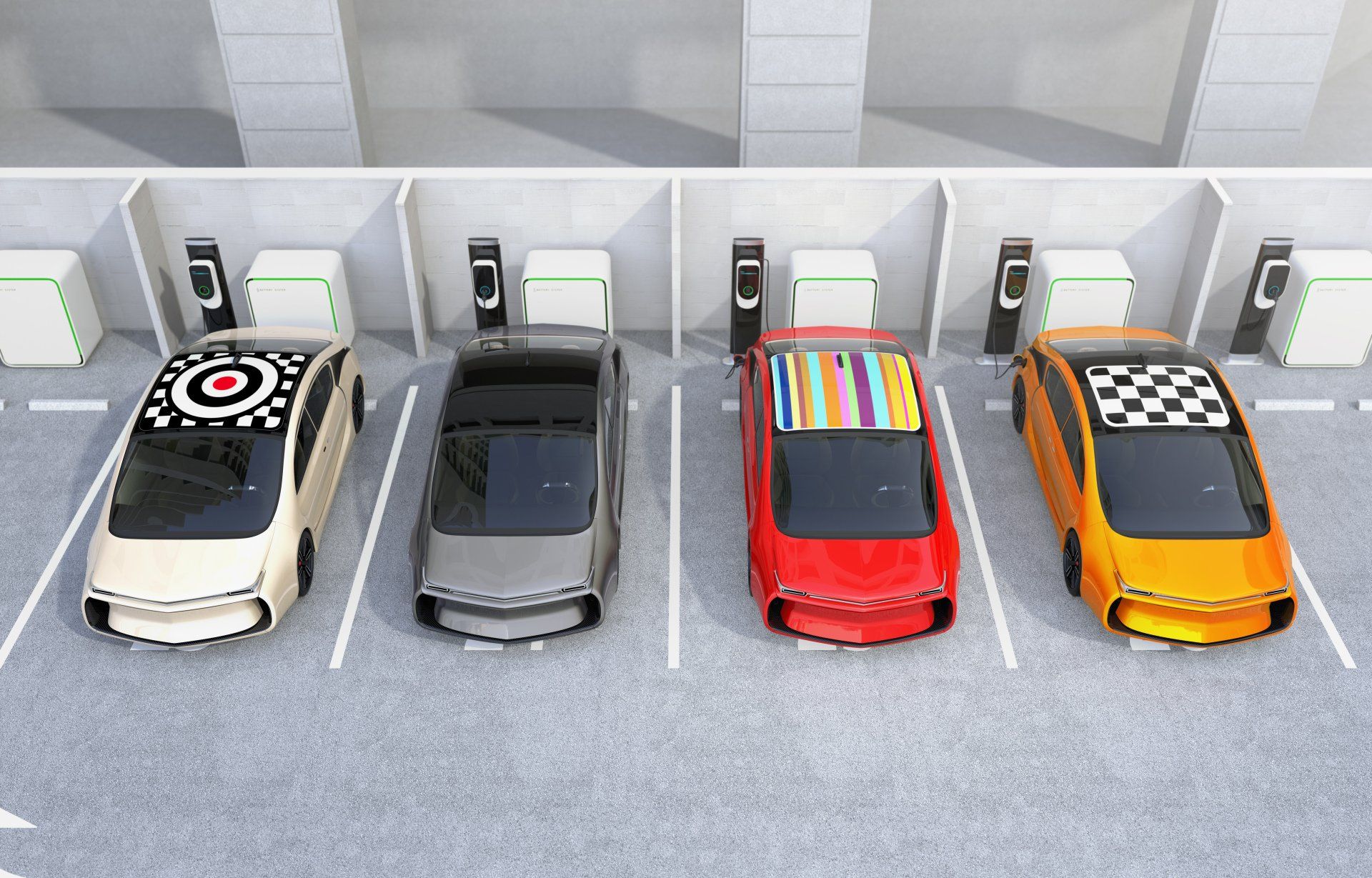 covered electric vehicle parking facility