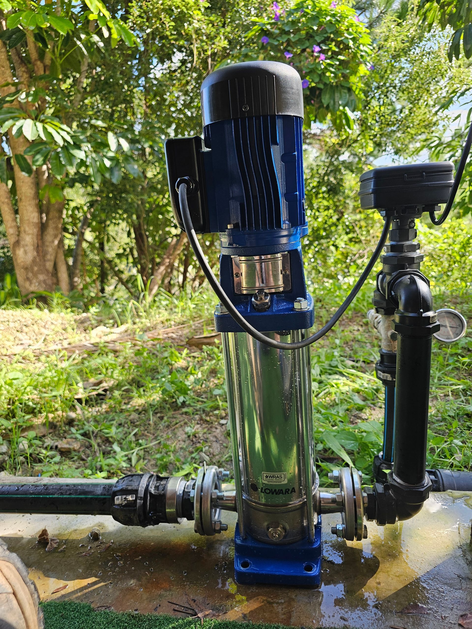 Tailored Blue Pipes Are Connected To Each Other — Jobec Pumps & Irrigation In Murwillumbah, NSW 