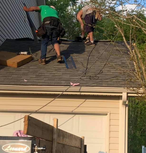Shingles on house