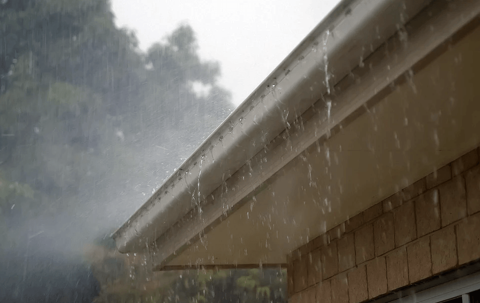 Raining on roof
