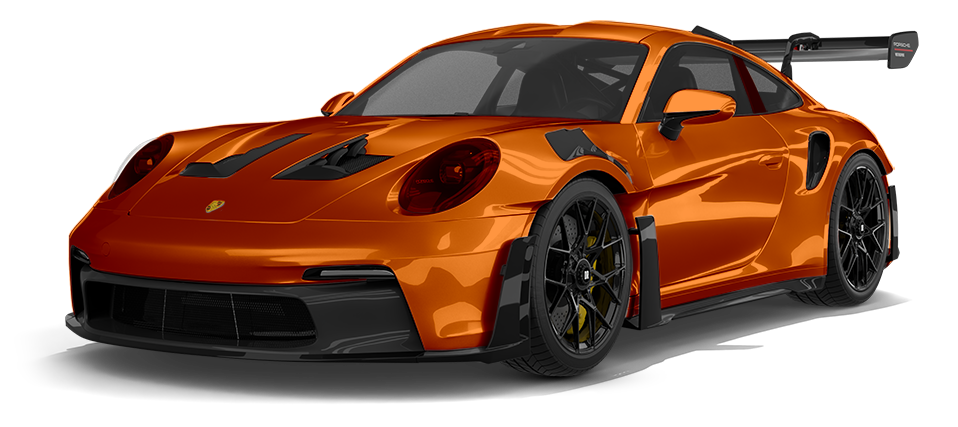 A red porsche 911 is shown on a white background.