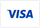 Visa-creditcardlogo op een witte achtergrond.