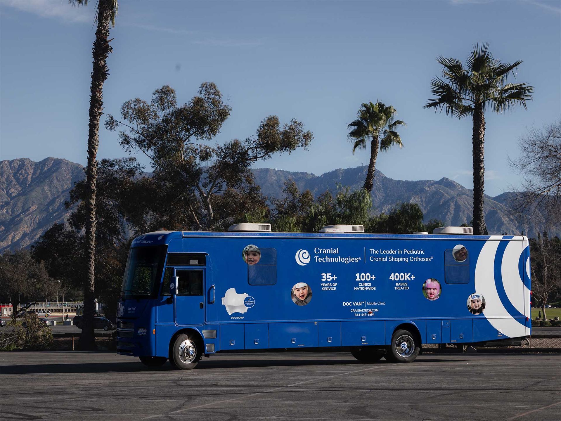 Cranial Technologies DOC Van parked outdoors in Southern California.