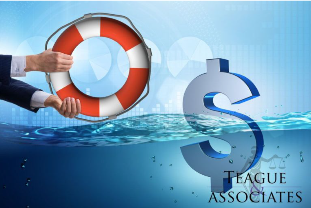Person Holding a Life Preserver Next to a Dollar Sign — Florissant, MO — Teague & Associates, LLC Person Holding a Life Preserver Next to a Dollar Sign — Florissant, MO — Teague & Associates, LLC