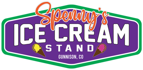 a logo for sperry 's ice cream stand in gunnison co