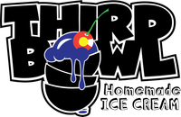 a logo for burp homemade ice cream with a cherry on top