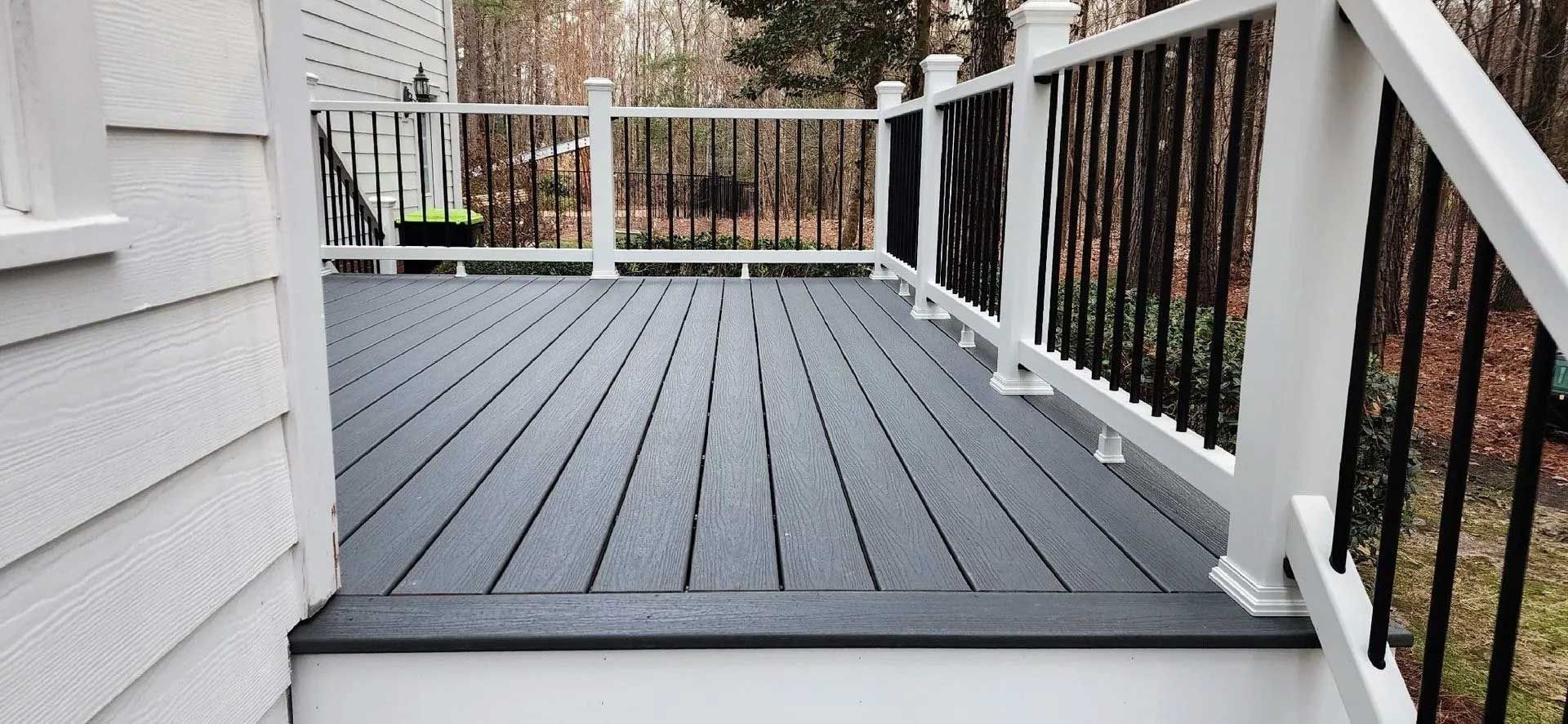 Gray composite deck 