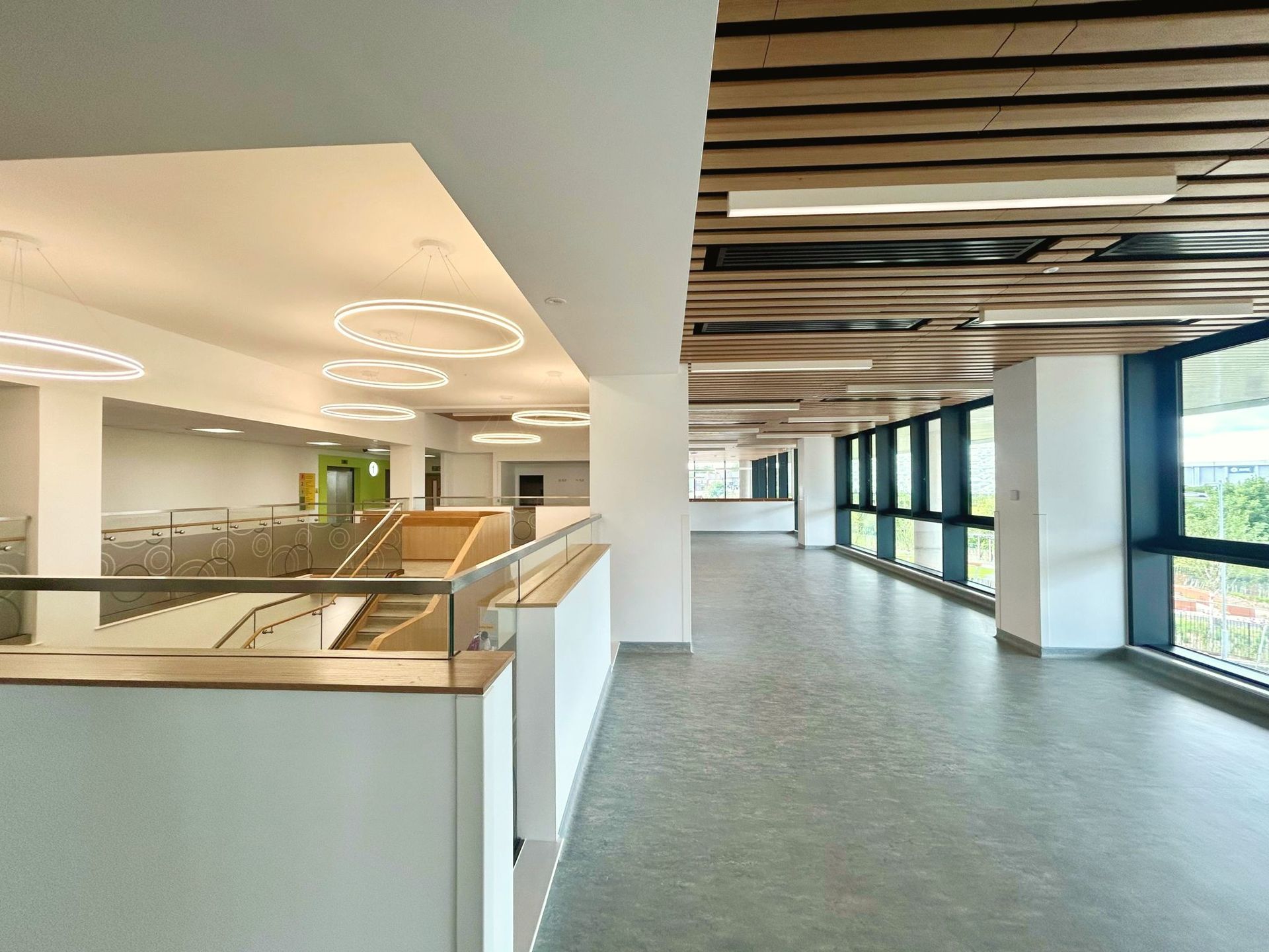 Open plan hospital reception area after professional sparkle clean 