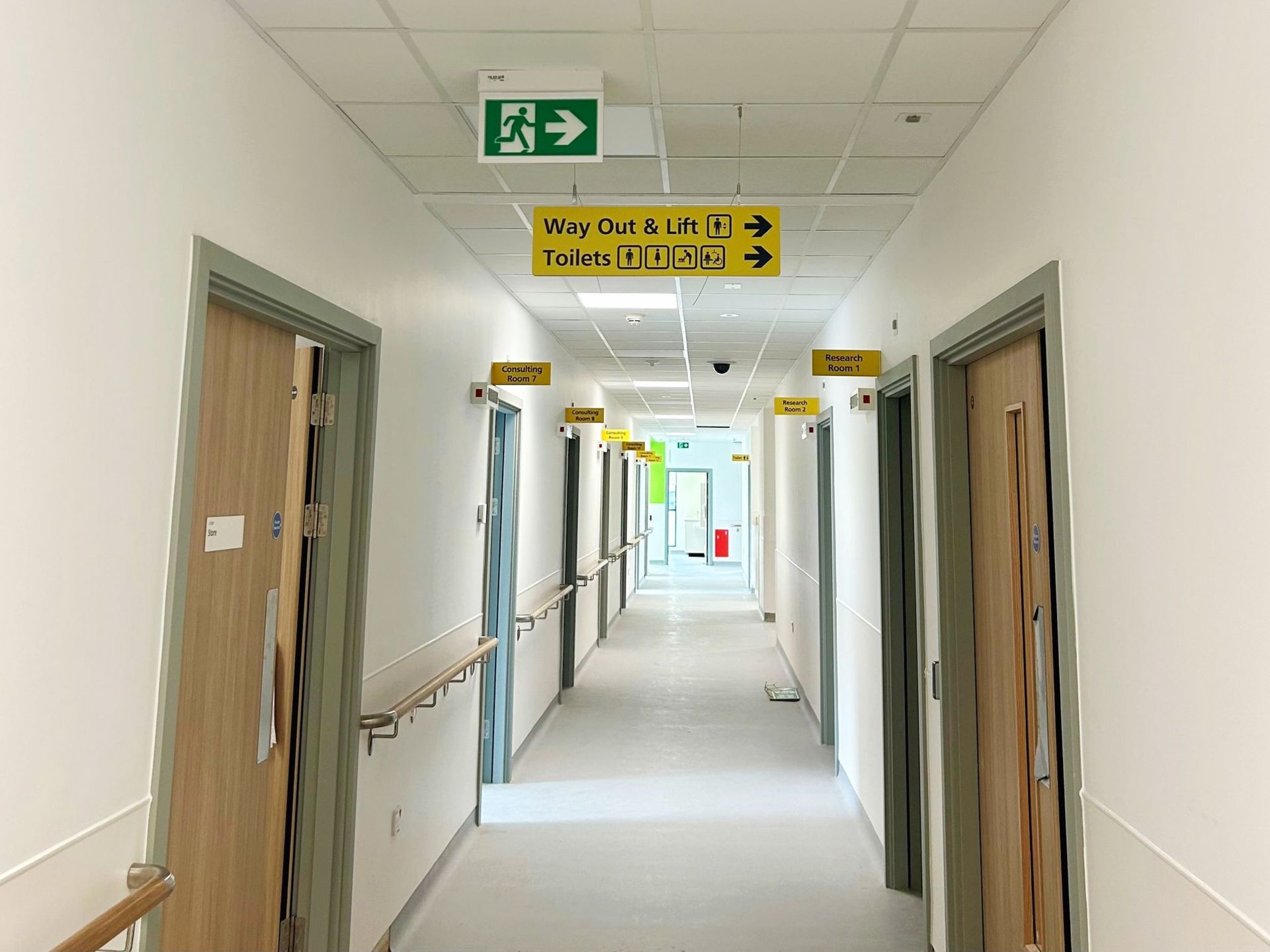Clear hospital corridor ready for NHS staff and patients