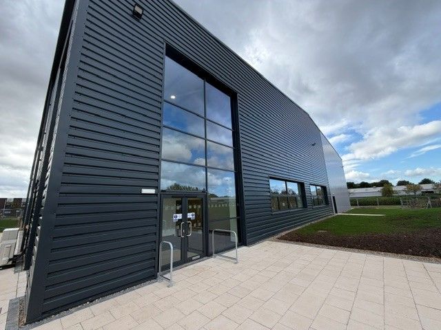 Exterior of newly completed industrial unit at Teesside Industrial Estate