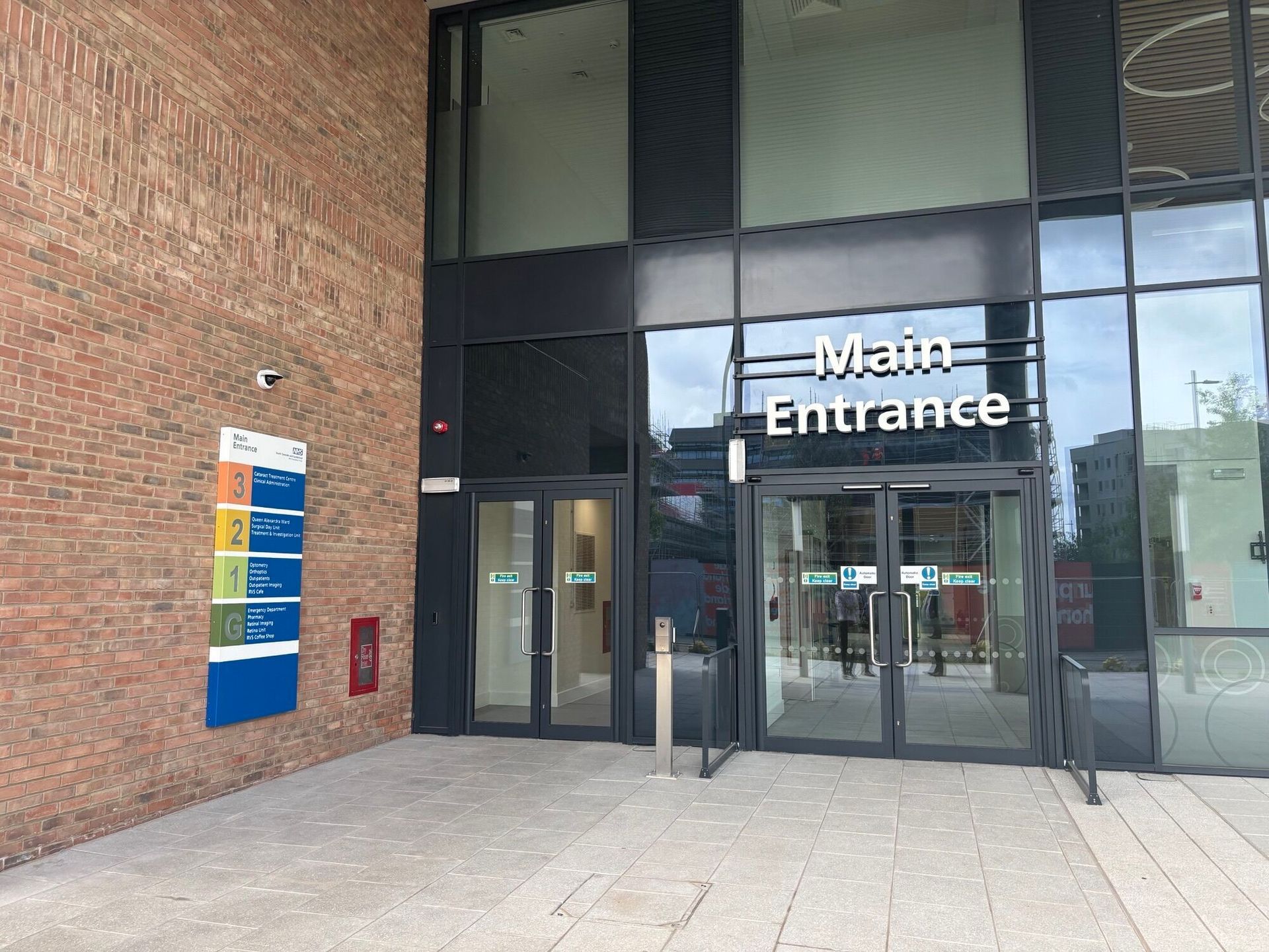 Main entrance to Sunderland Eye Infirmary  