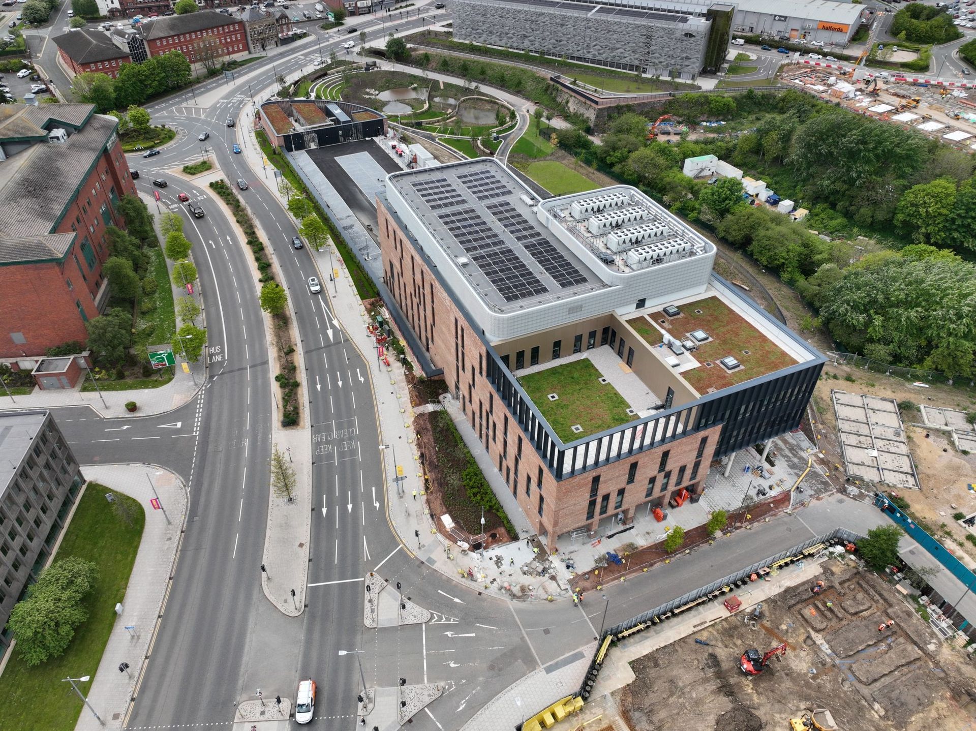 Arial view of Sunderland Eye Infirmary 