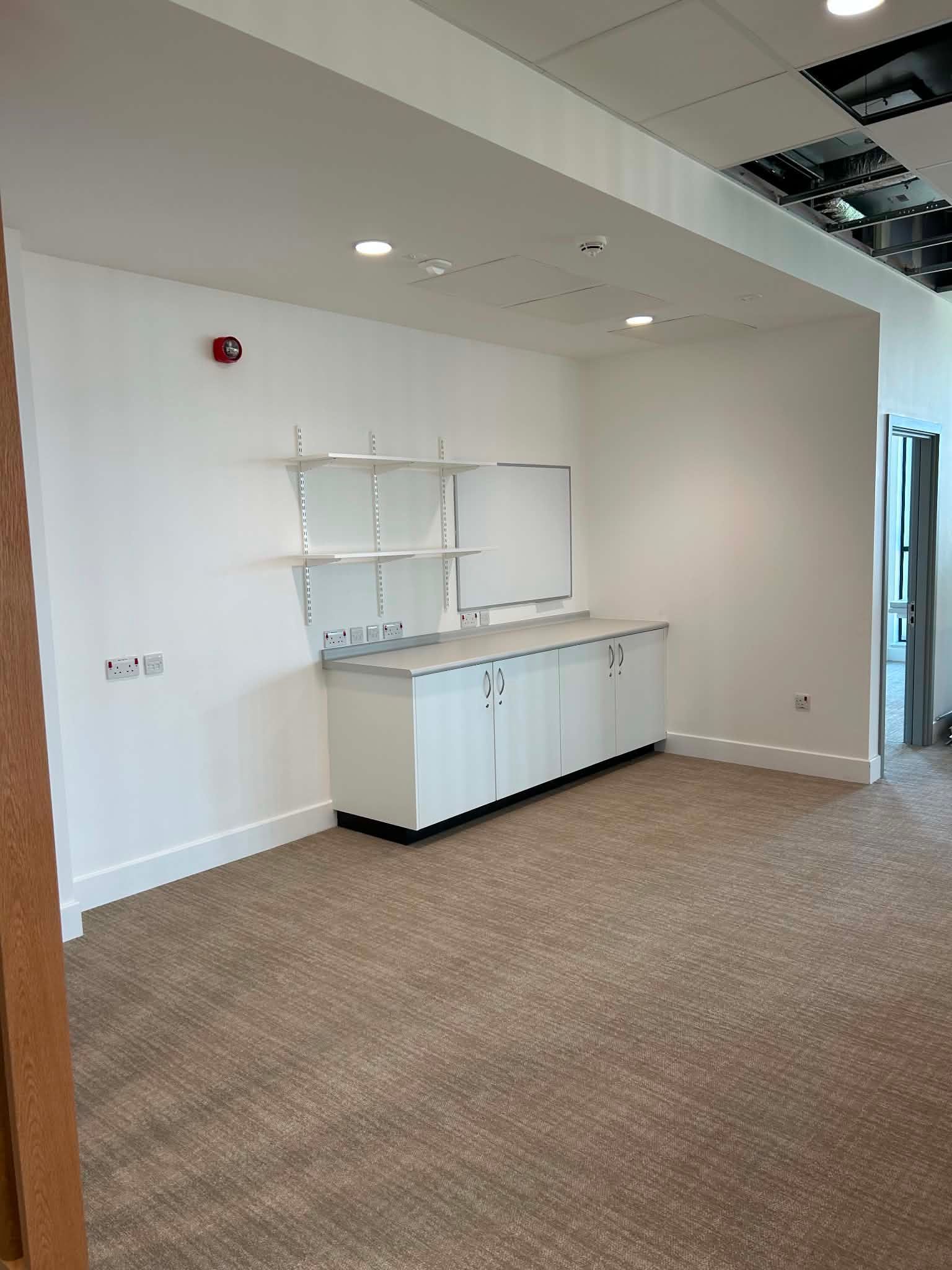 Clean clinical workspace and storage area at Sunderland Eye Infirmary 