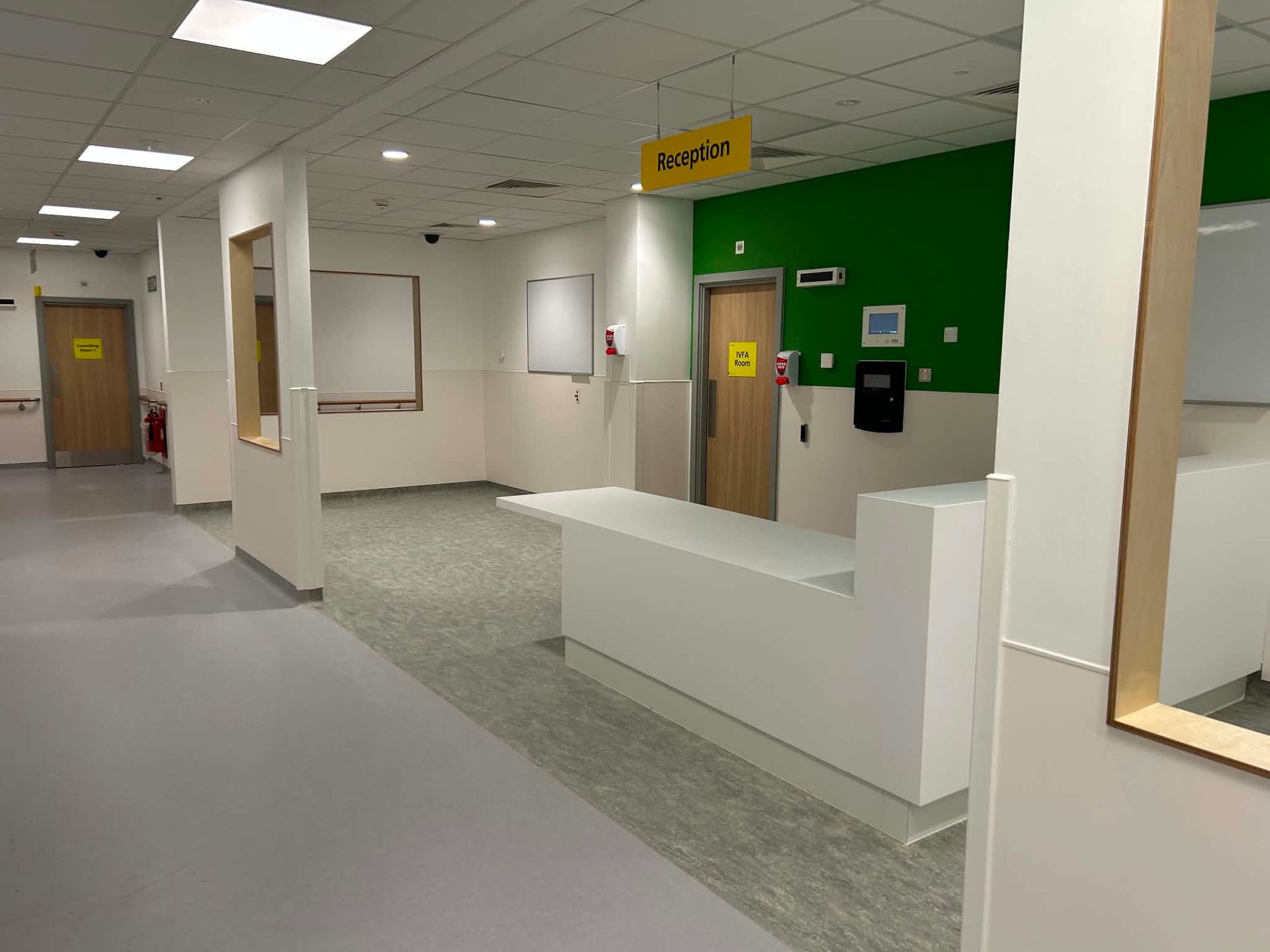 Reception and patient welcome area ready for occupancy 