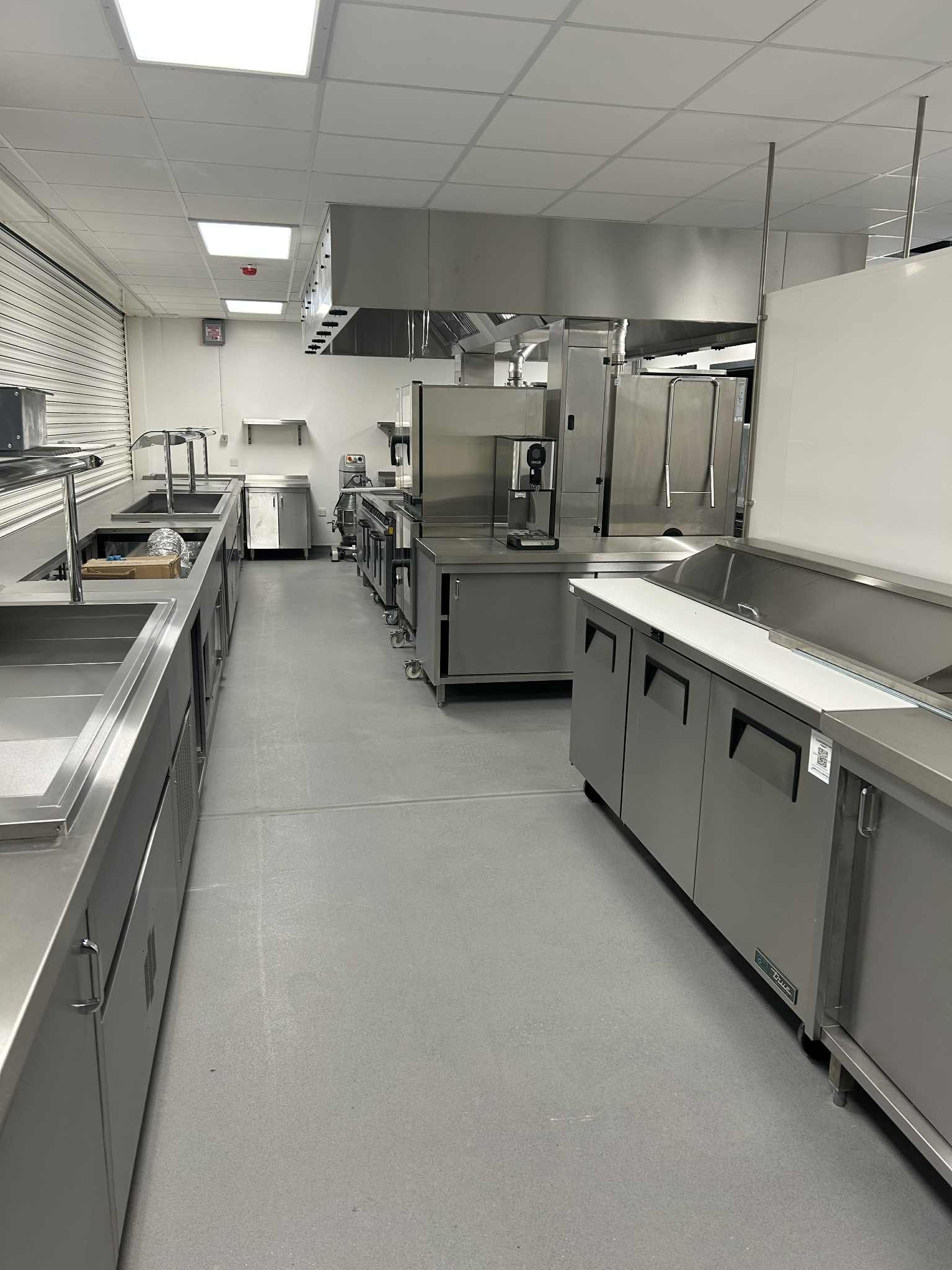 Commercial school kitchen after  builders clean at Callerton Academy