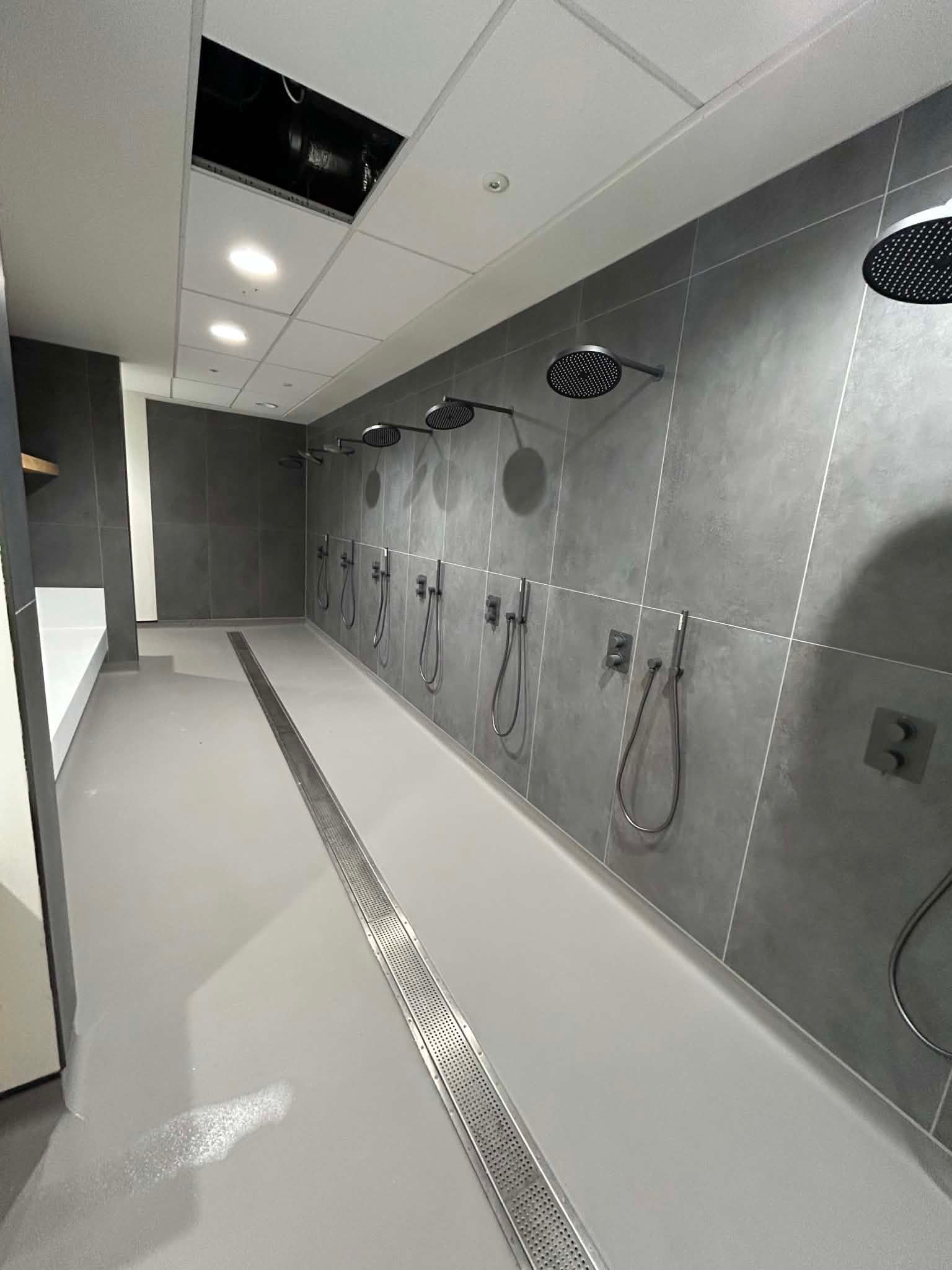 Player shower area cleaned at Newcastle United Training Ground