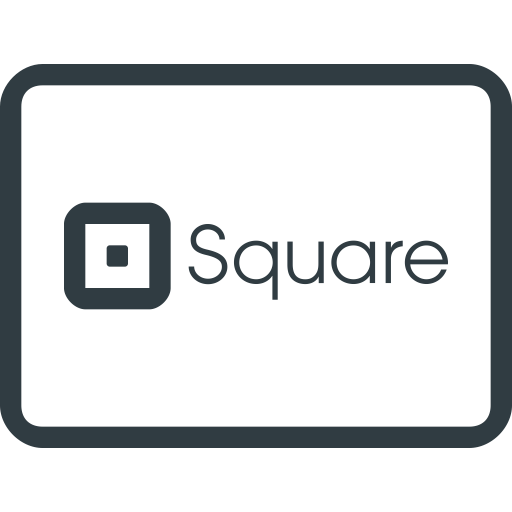 The square logo is a square with a square in the middle.
