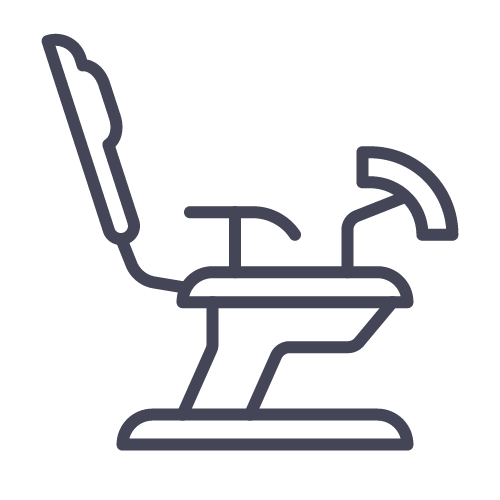 Graphic of an obstetrician-gynecologist chair.