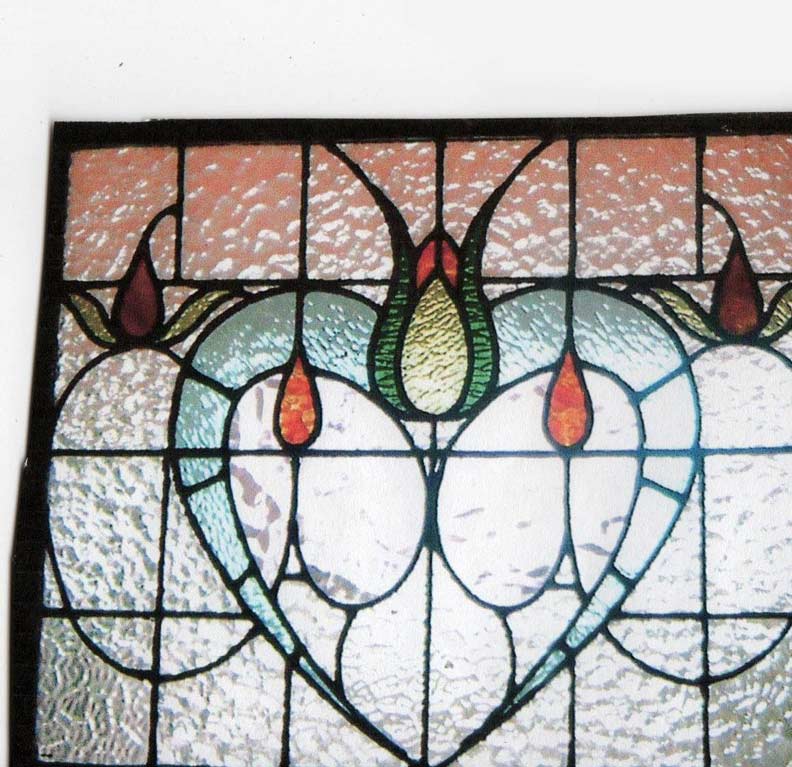Heart with Candle Design Leadlights — Sydney, NSW — Edwards Leadlights