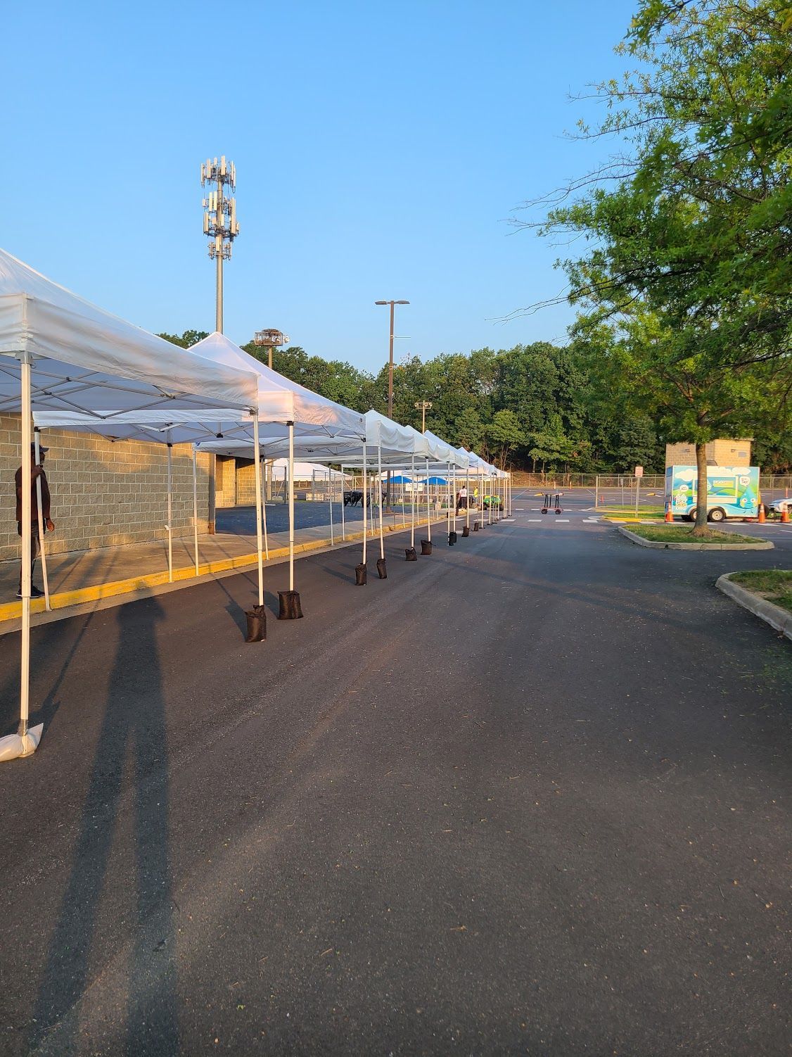 White pop-up canopy tent available for outdoor event rentals in Woodbridge, VA