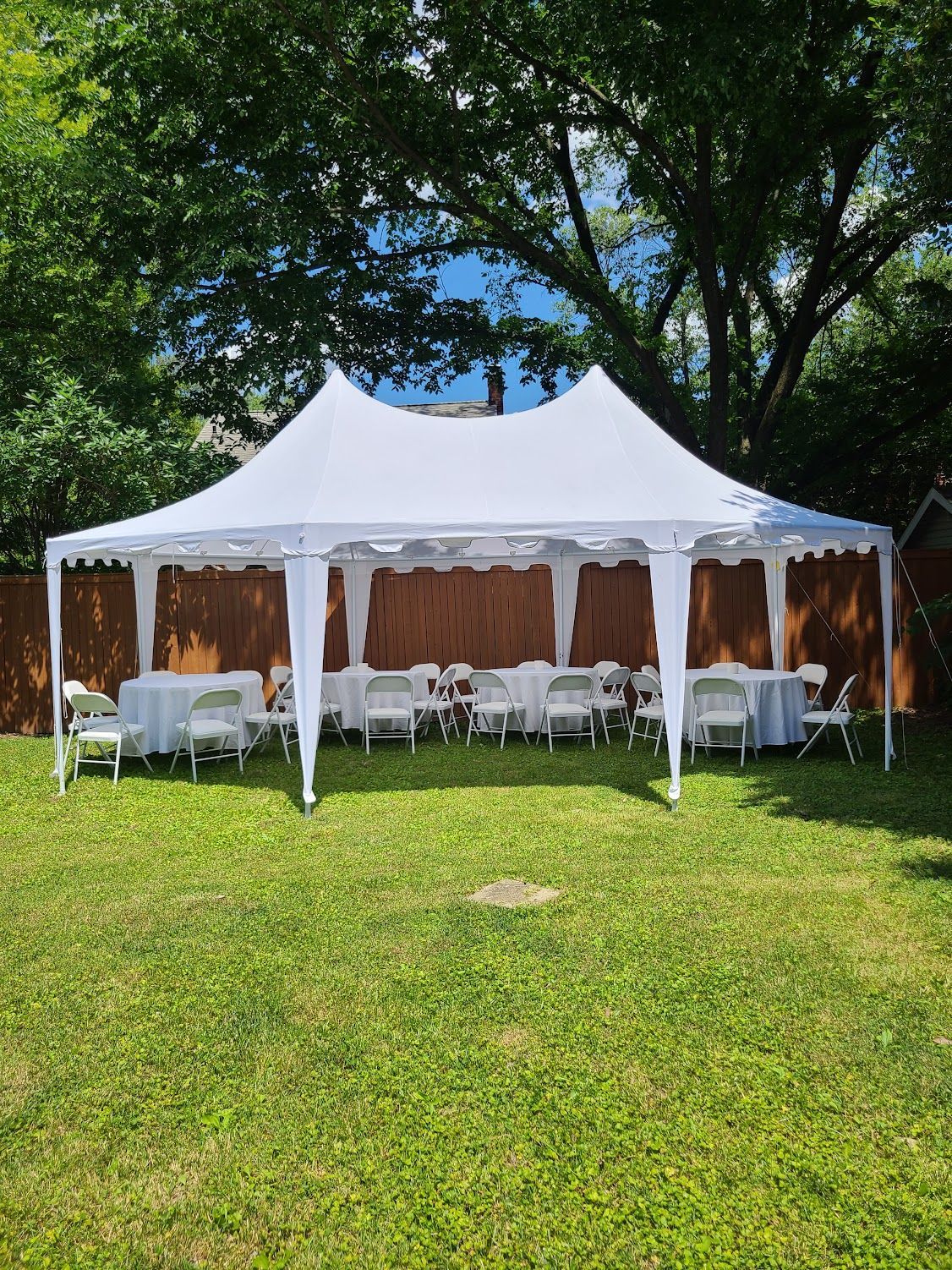 16x22 foot pole-tent available for outdoor event rentals in Woodbridge, VA