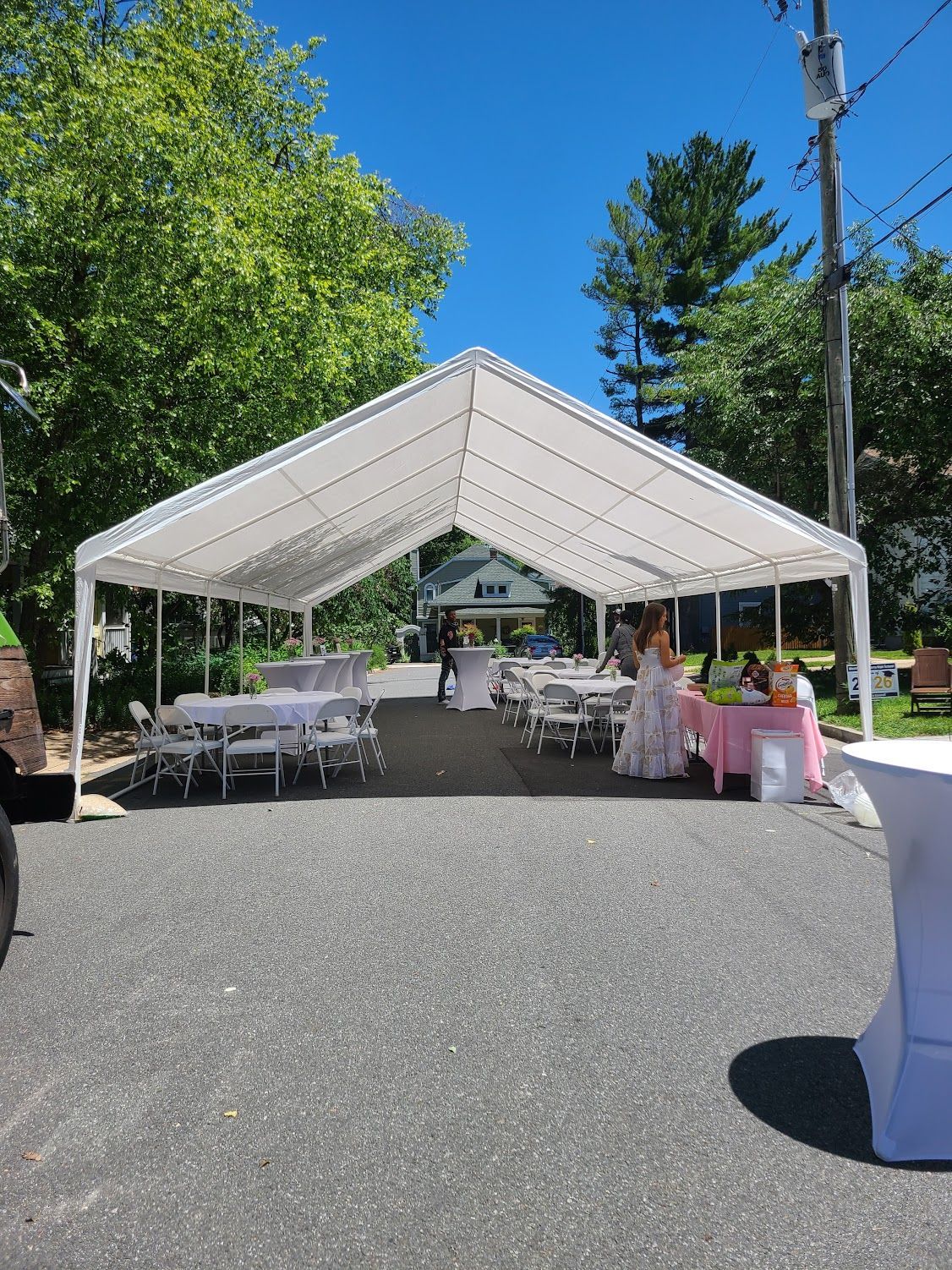20x40 foot pole-tent available for outdoor event rentals in Woodbridge, VA