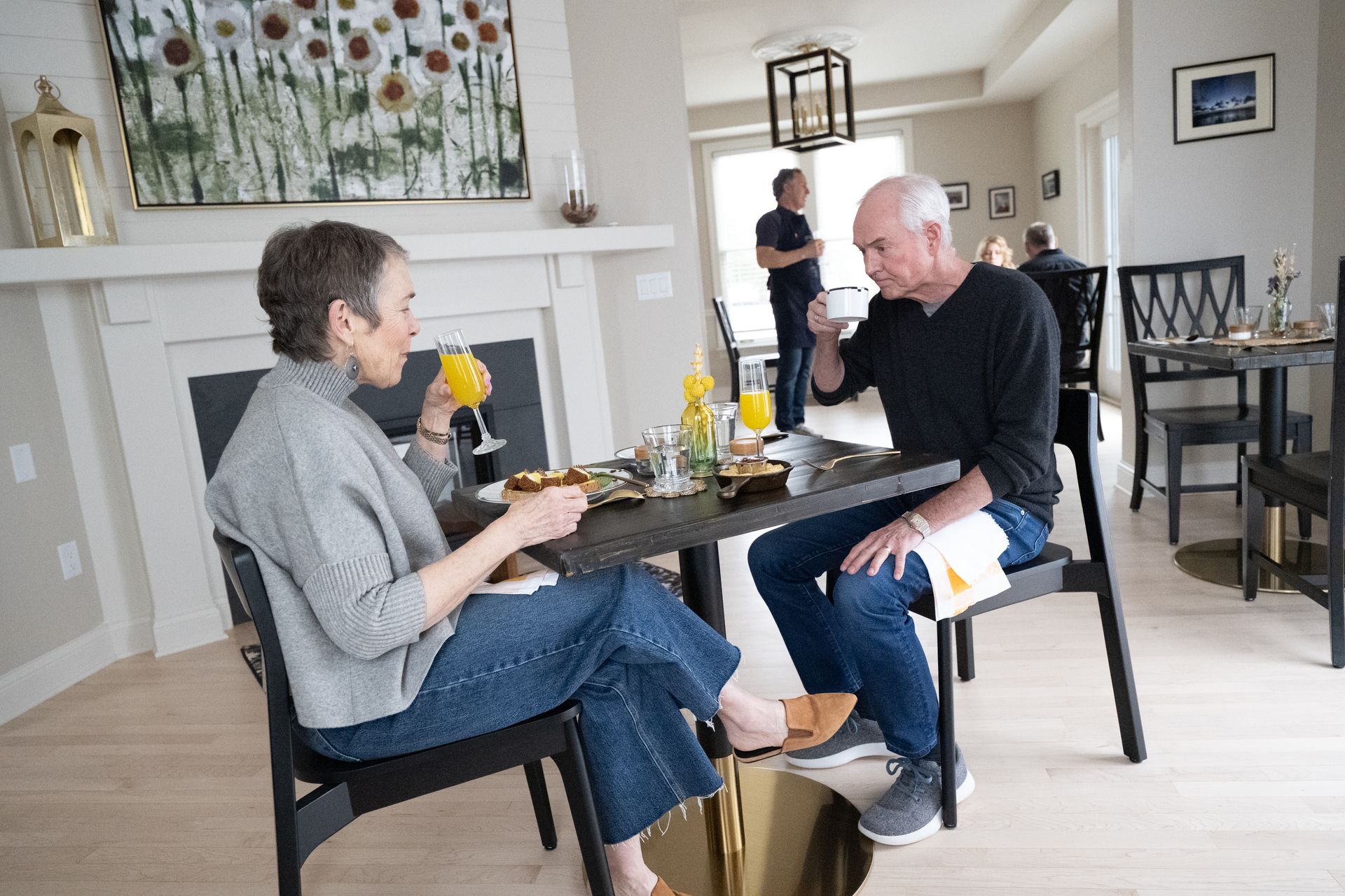 Couple enjoying breakfast