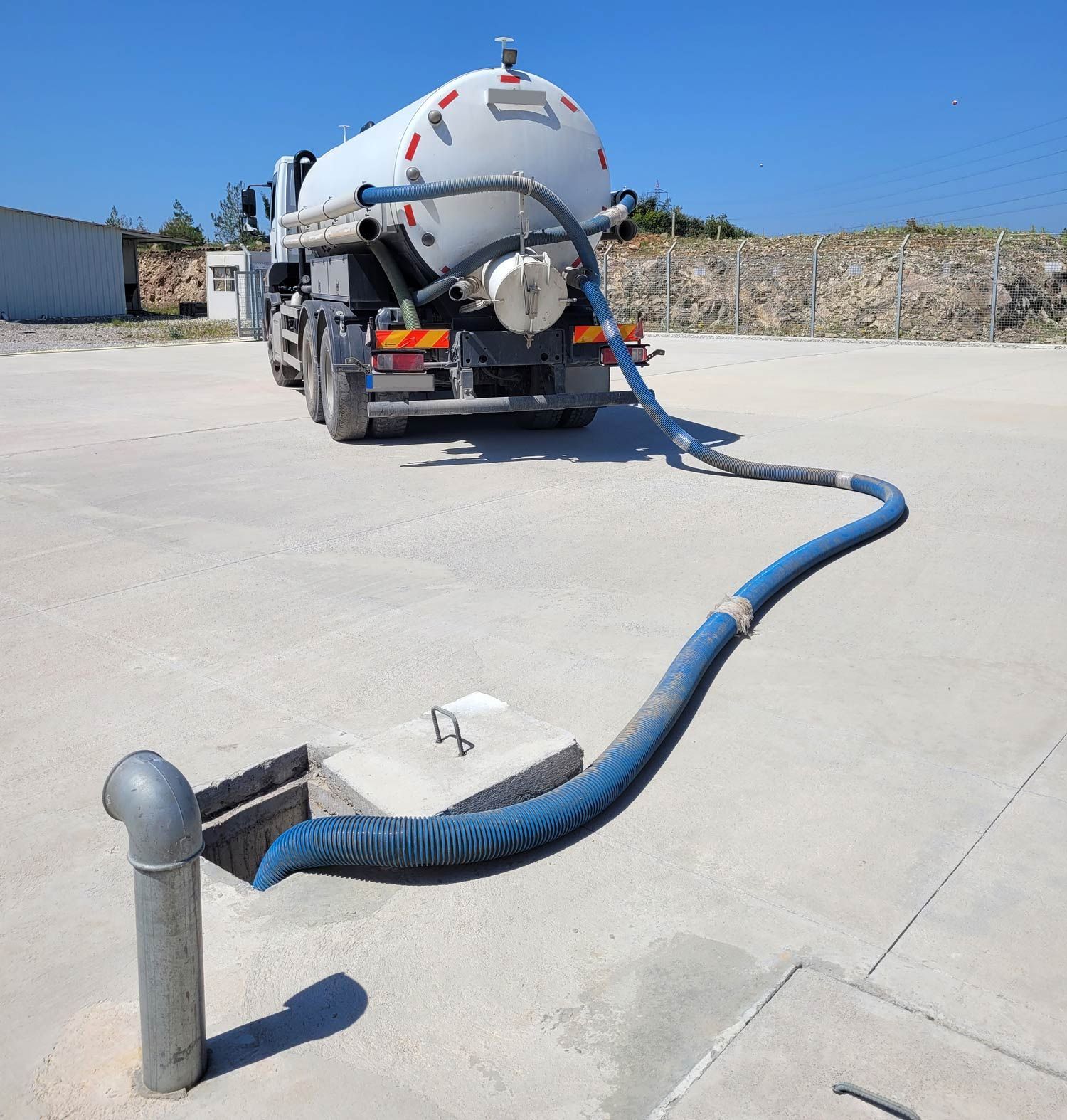 Vacuum Truck Pumping the Septic Tank — Gulfport, MS — Vacuum Services