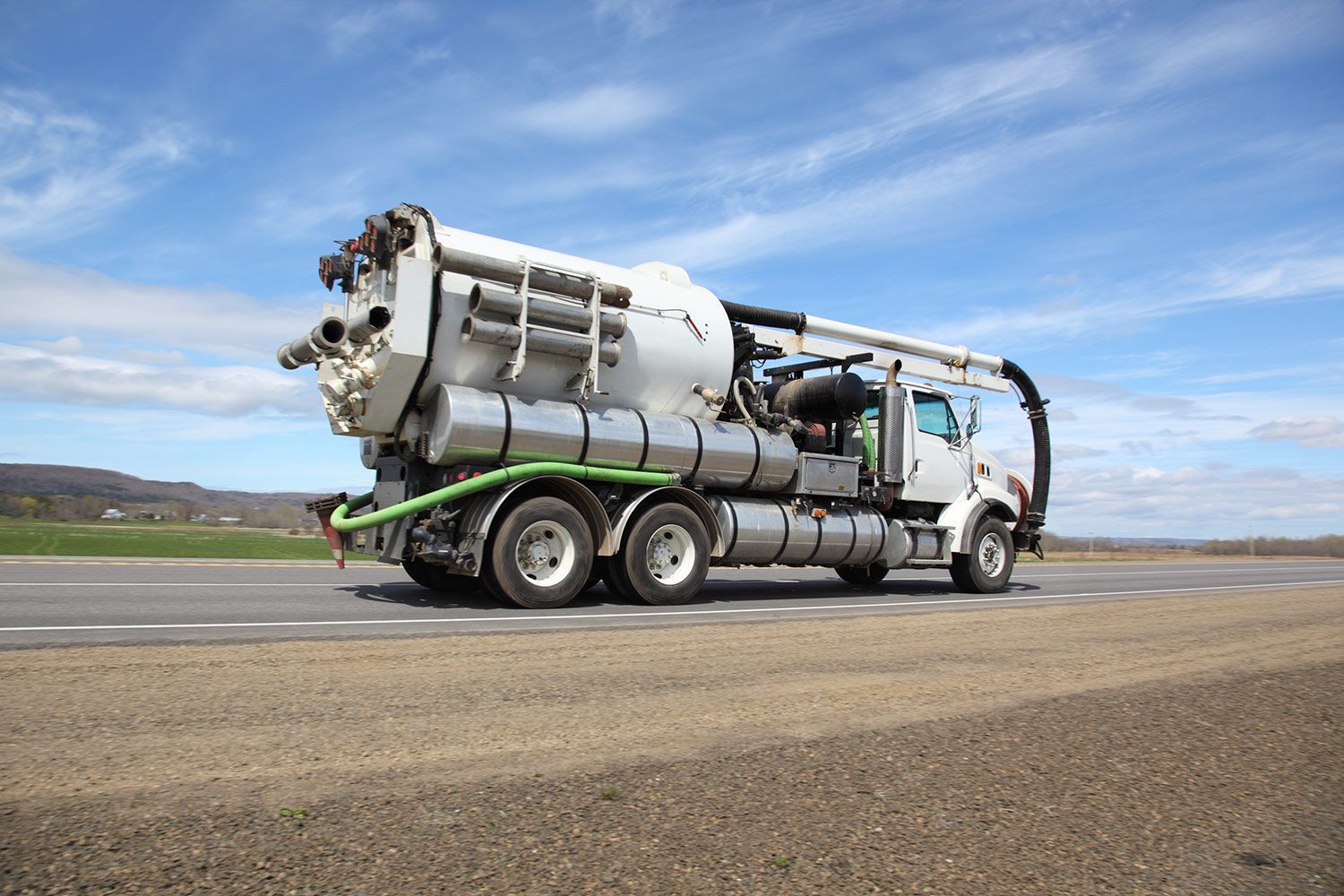 Vacuum Truck on Road — Gulfport, MS — Vacuum Services