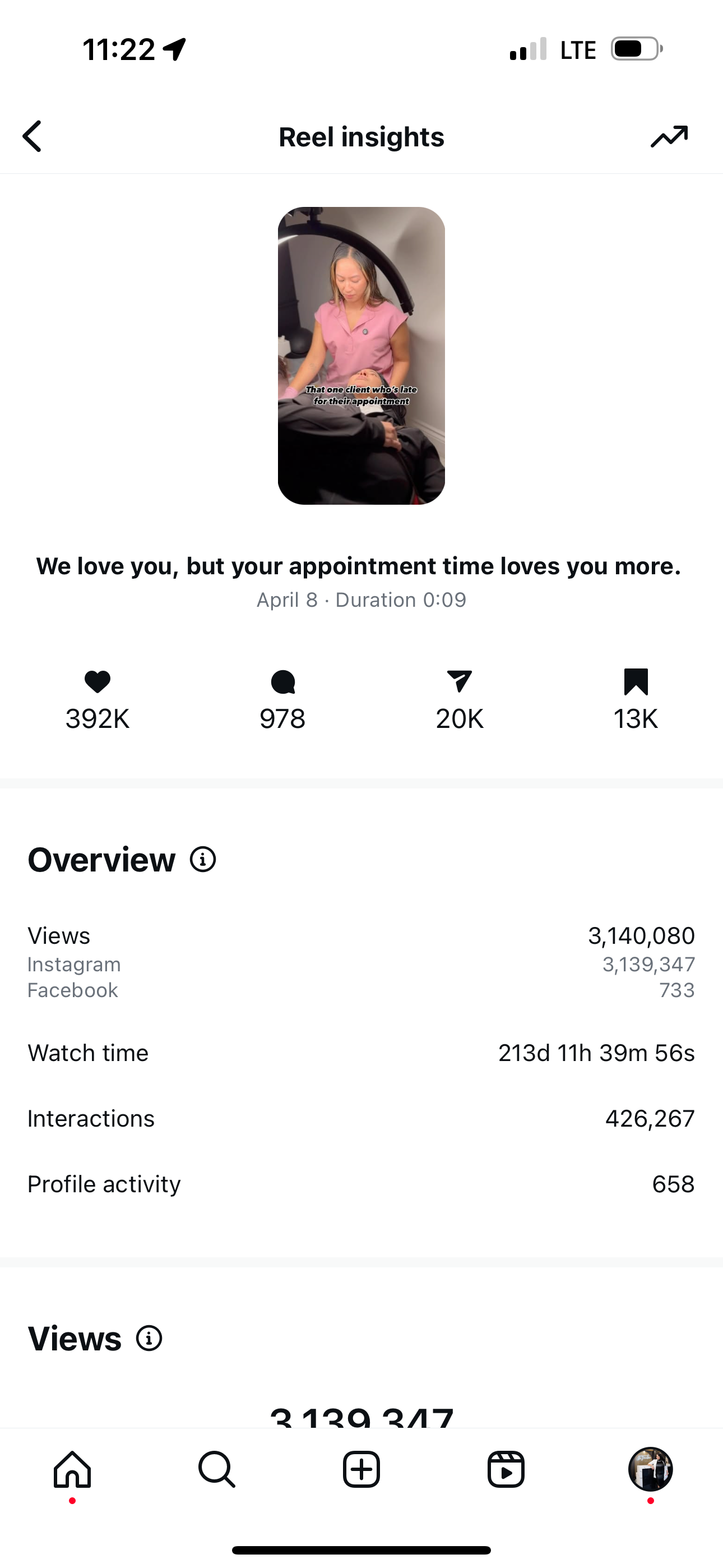 A screenshot of a person 's profile on a cell phone.
