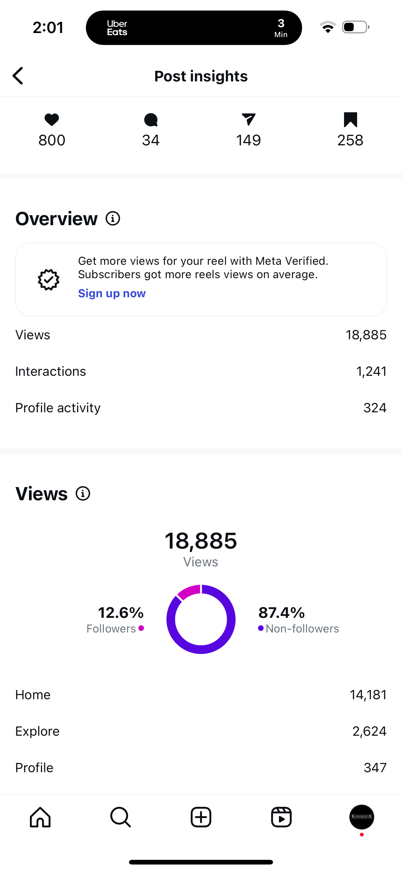 A screenshot of a social media app on a cell phone.