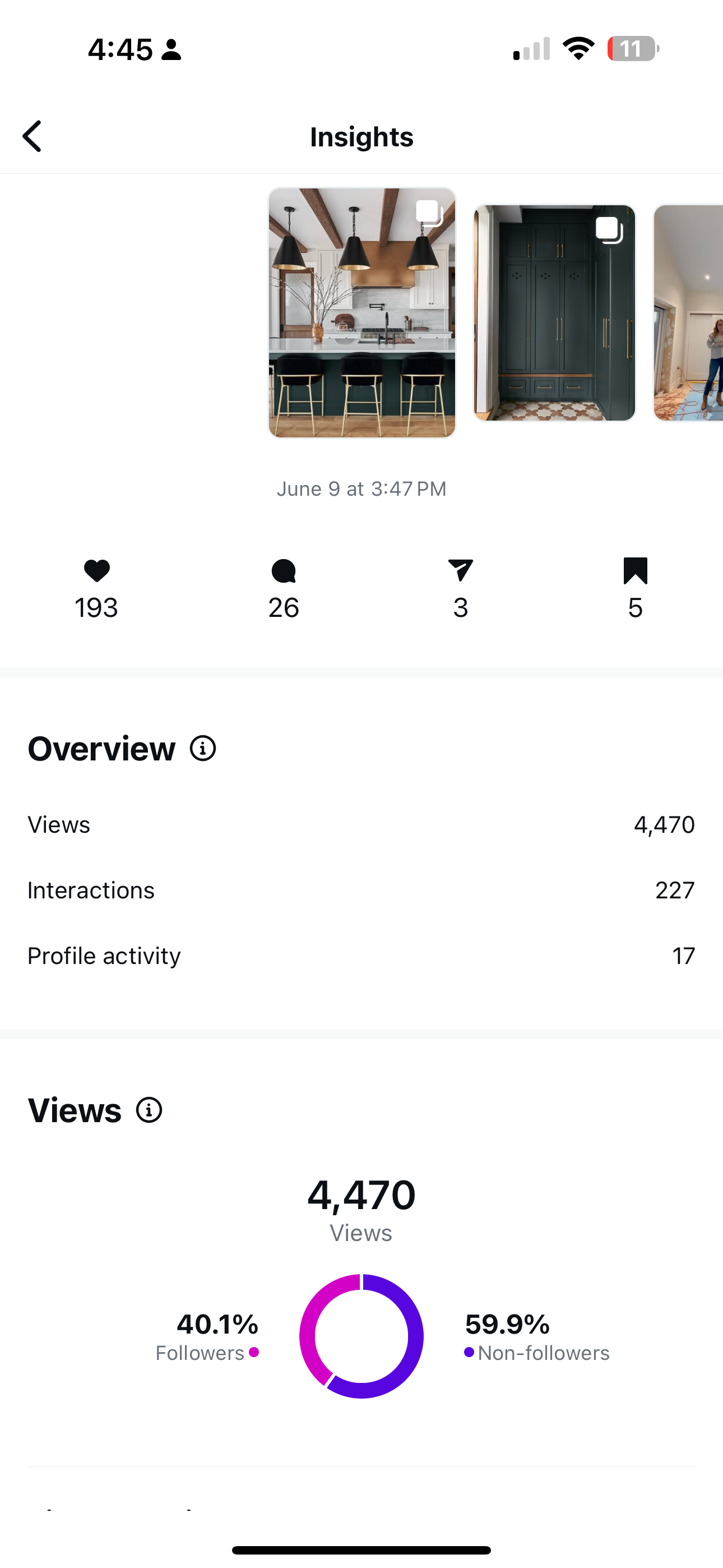 A screenshot of a social media app on a cell phone.