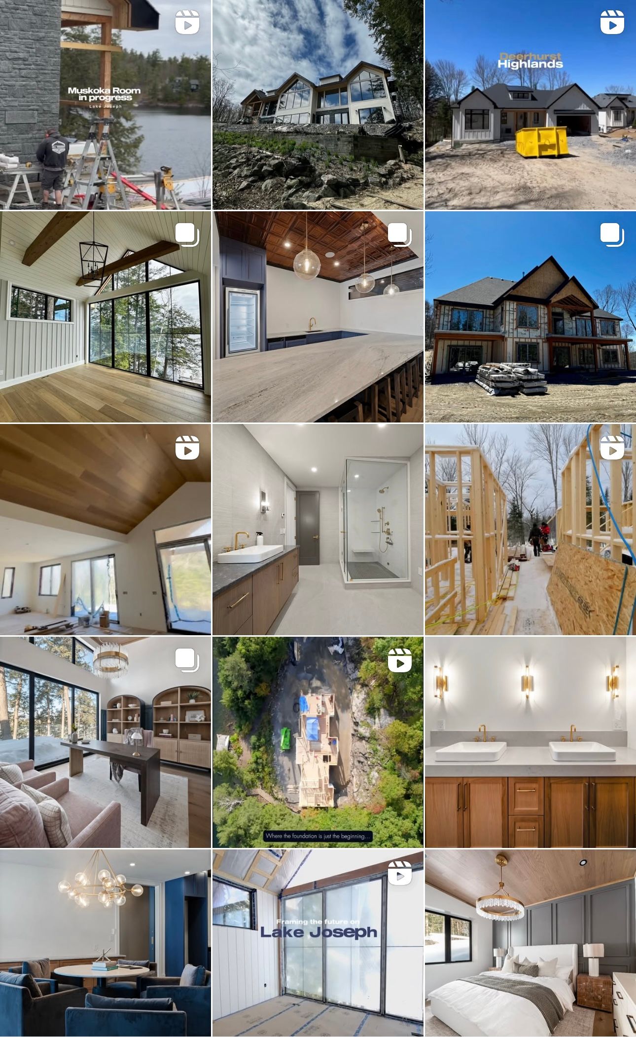 There are many different types of homes in this collage.
