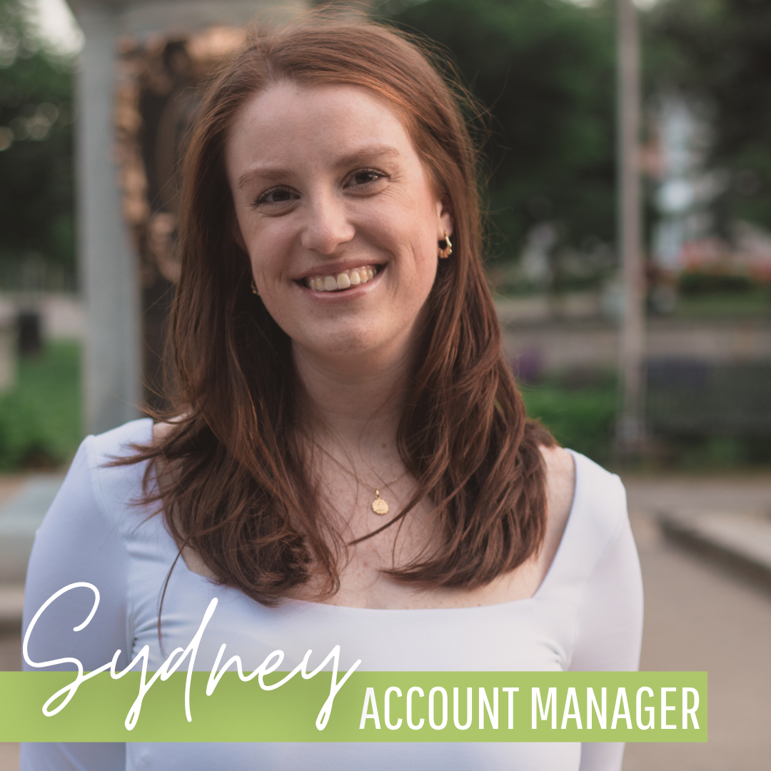 Sydney account manager is smiling for the camera