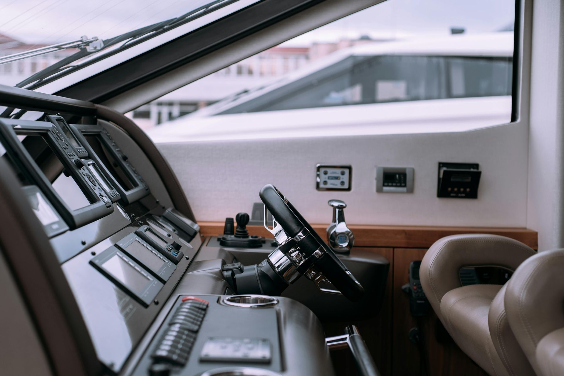 A clear view of the deck from a yacht