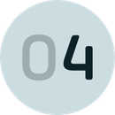 Step four numeric graphic icon