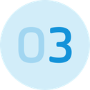 Step three numeric graphic icon