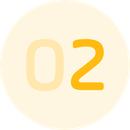Step two numeric graphic icon