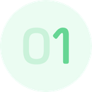 Step one numeric graphic icon