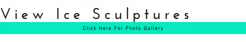 Banner reading “View Ice Sculptures” with a teal strip saying “Click Here for Photo Gallery.”