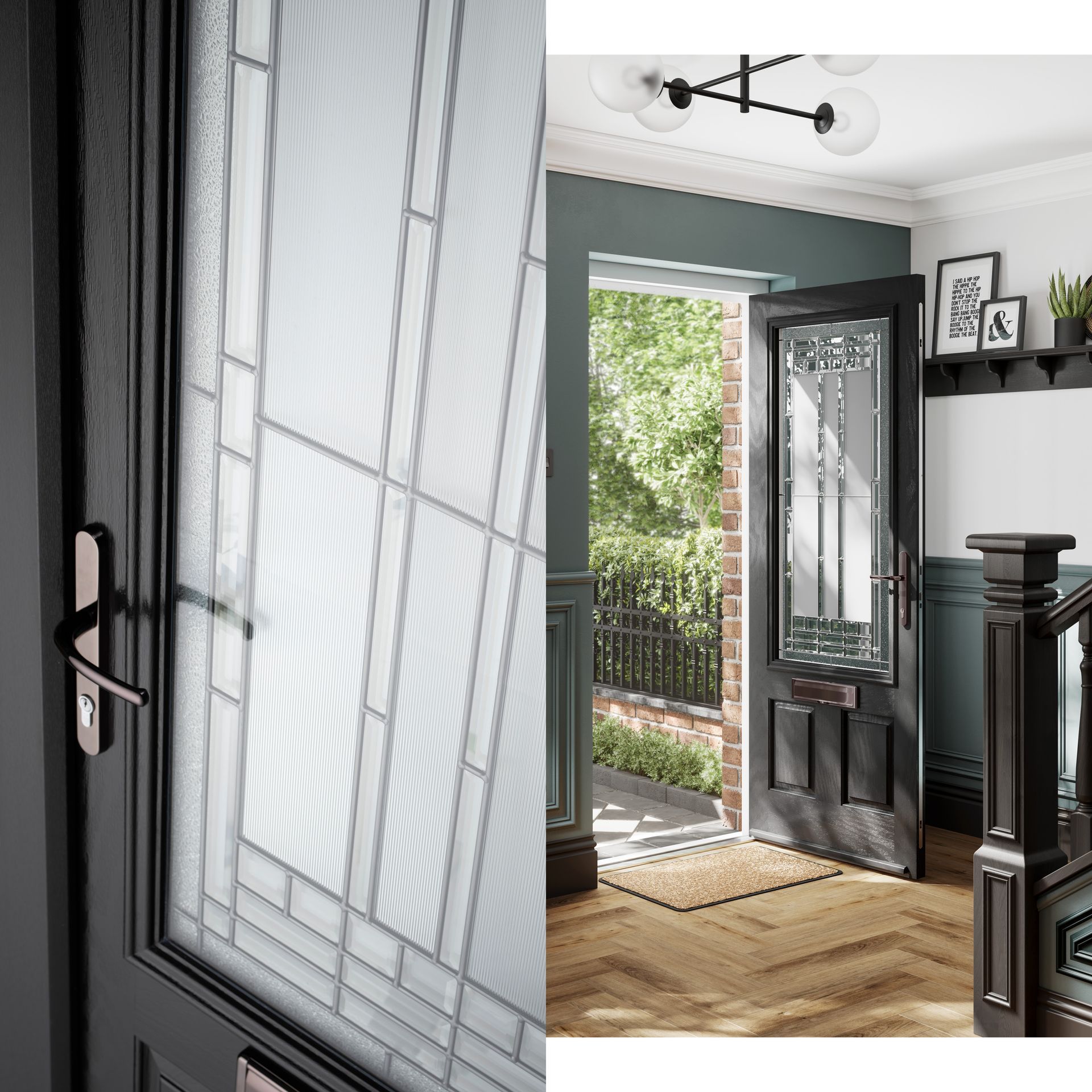 Beautiful glass options for composite doors.