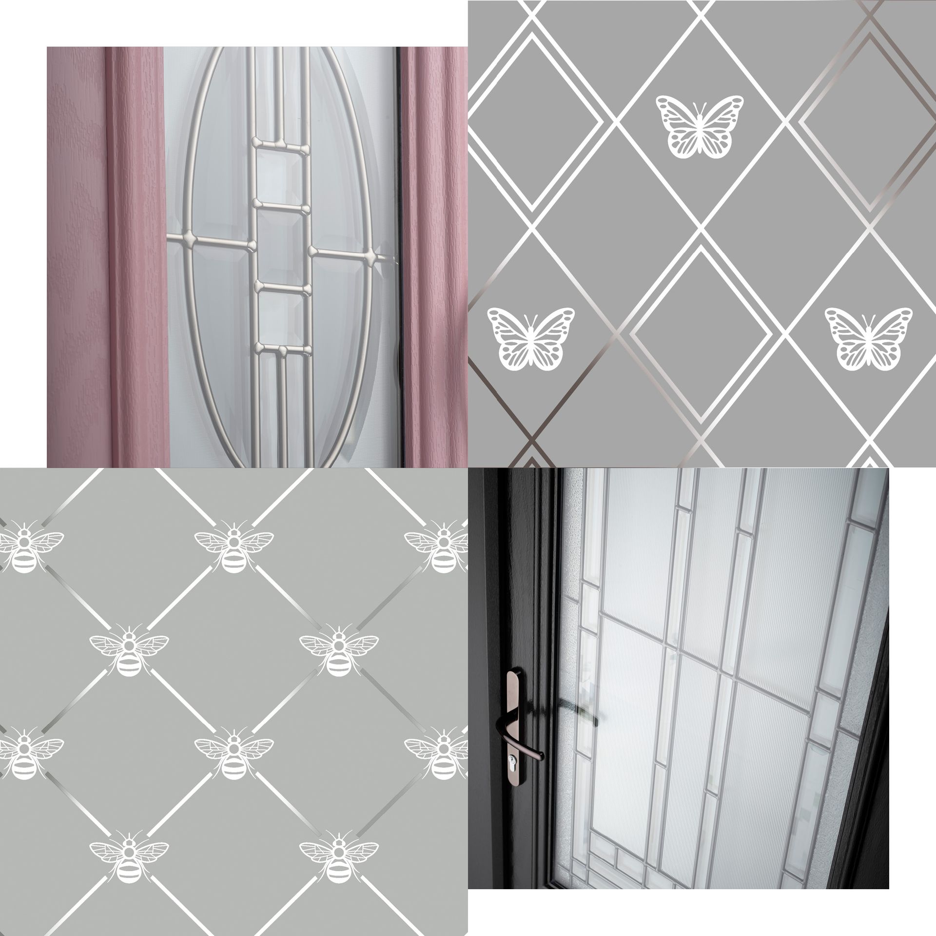 Stunning glass patterns available for composite doors.
