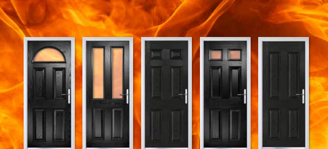 Fire door styles available in the composite door range.