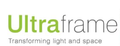 Ultraframe logo for conservatory roofs.
