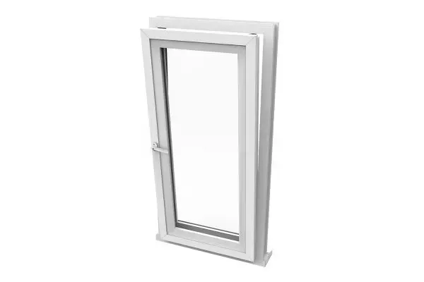 External view of a tilt and turn window.
